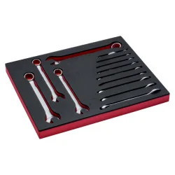 BAHCO Jeu de clés mixtes en pouces, module mousse 2/3