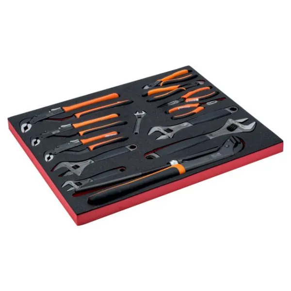 BAHCO Jeu de pinces/clés, module mousse 3/3 Fit&Go - 13&nbsp;pcs