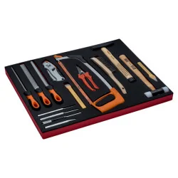 BAHCO Jeu d'outils de frappe/limes avec monture de scie à