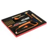 BAHCO Jeu d'outils de frappe/coupe mélangés, module mousse
