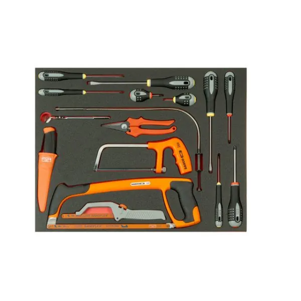 BAHCO Jeu de tournevis/outils de coupe, module mousse 3/3