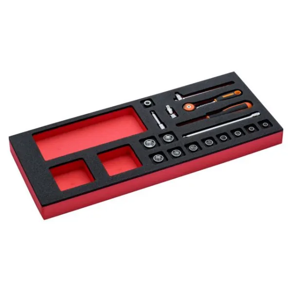 BAHCO Jeu de cliquets et douilles 1/4", module mousse 1/3