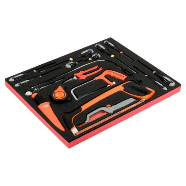 BAHCO Jeu de tournevis/scie à métaux, module mousse 3/3