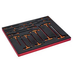 BAHCO Jeu de tournevis, module mousse 3/3 Fit&Go - 17&nbsp;pcs
