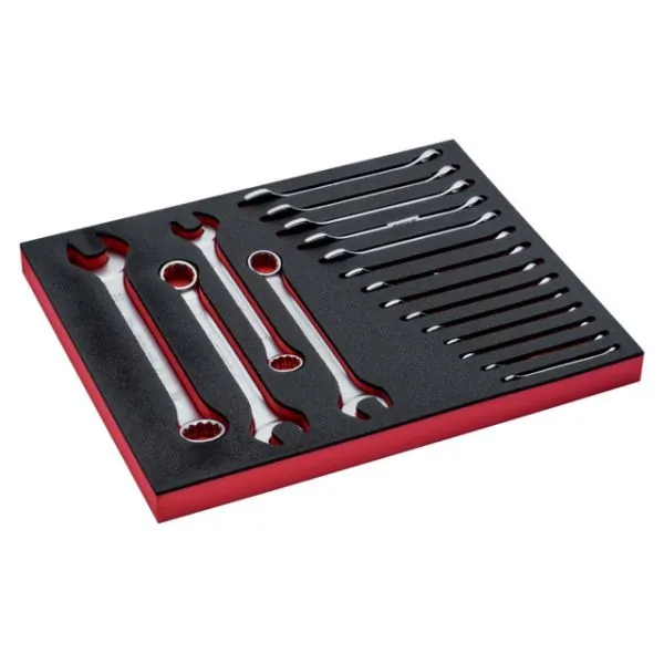 BAHCO Jeu de clés mixtes, module mousse 2/3 Fit&Go - 18&nbsp;pcs