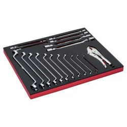 BAHCO Jeu de clés polygonales doubles/cliquets à douille
