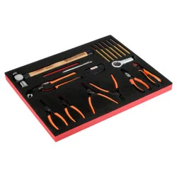 BAHCO Jeu d'outils de frappe et pinces, module mousse 3/3
