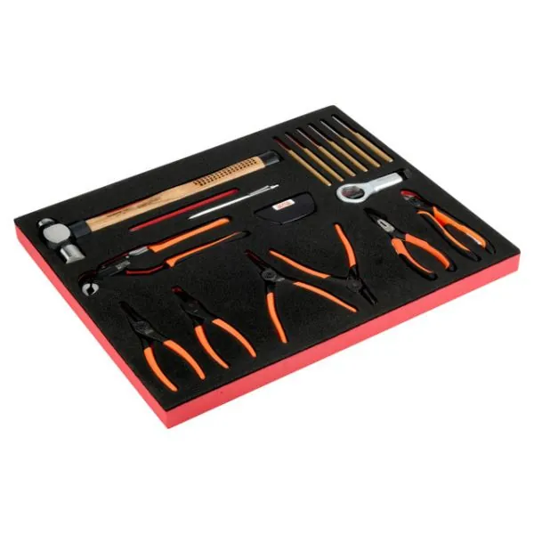 BAHCO Jeu d'outils de frappe et pinces, module mousse 3/3
