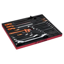 BAHCO Jeu de clés/limes, module mousse 3/3 Fit&Go - 18&nbsp;pcs