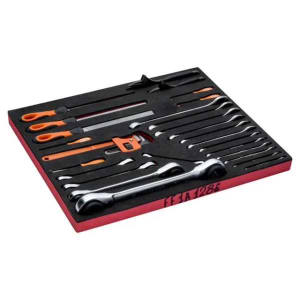 BAHCO Jeu de clés/limes, module mousse 3/3 Fit&Go - 18&nbsp;pcs