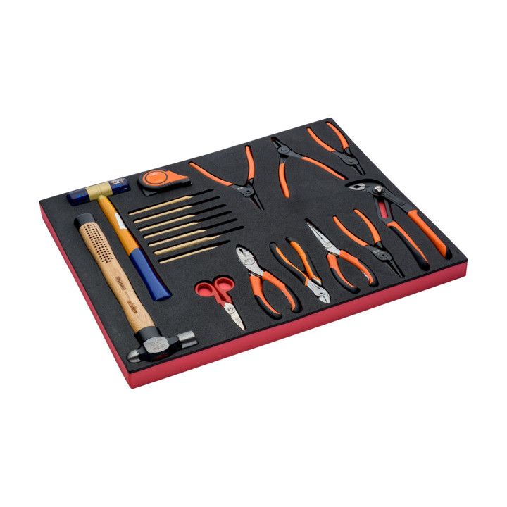 BAHCO Jeu de mètre ruban/outils de frappe/pinces, module