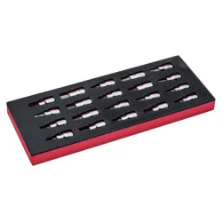 BAHCO Jeu de douilles tournevis 1/2", module mousse 1/3