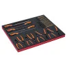 BAHCO Jeu de limes/pinces/chasse-goupilles, module mousse