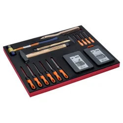 BAHCO Jeu d'outils de frappe/limes, module mousse 3/3