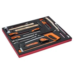 BAHCO Jeu d'outils de frappe et limes, module mousse 3/3