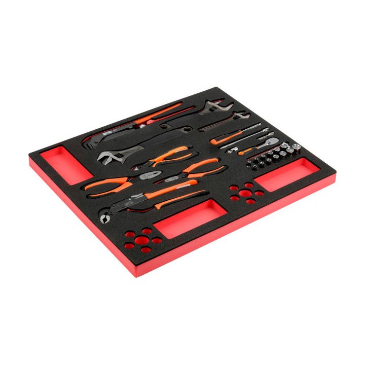BAHCO Jeu de pinces/clés/douilles, module mousse 3/3 Fit&Go