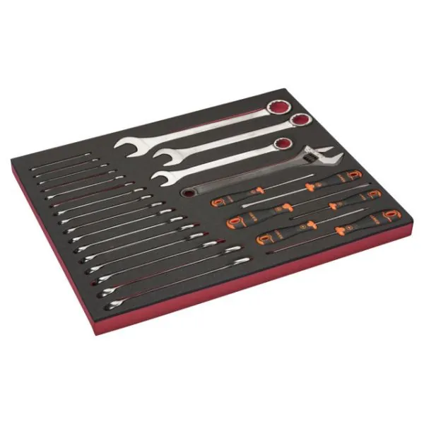 BAHCO Jeu de clés et de tournevis, module mousse 3/3 Fit&Go
