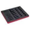 BAHCO Jeu de douilles à choc longues 1/2", module mousse