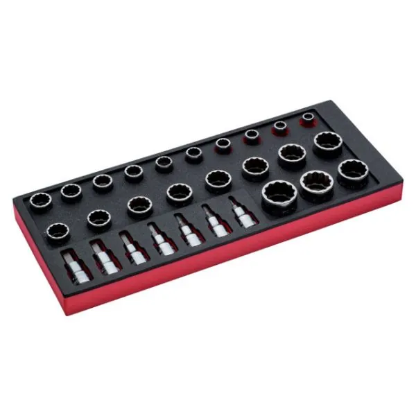 BAHCO Jeu de douilles 1/2", module mousse 1/3 Fit&Go -