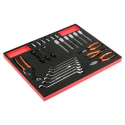 BAHCO Jeu de pinces/clés, module mousse 3/3 Fit&Go - 29&nbsp;pcs