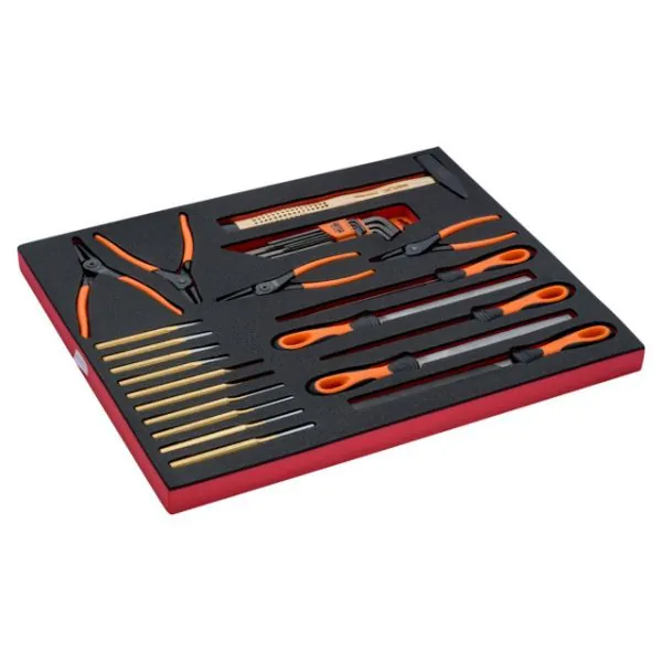 BAHCO Jeu de limes/outils de frappe/pinces à circlips/clé