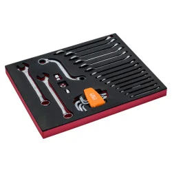 BAHCO Jeu de clés mixtes, module mousse 2/3 Fit&Go - 30&nbsp;pcs