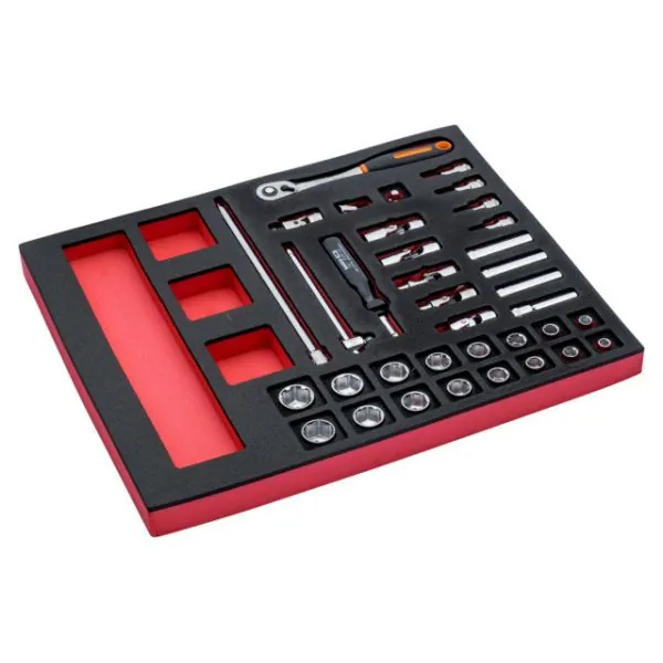 BAHCO Jeu de cliquets et douilles 3/8", module mousse 2/3