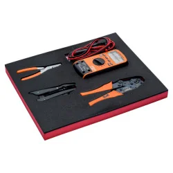 BAHCO Jeu de pinces pour cosses/multimètre, module mousse
