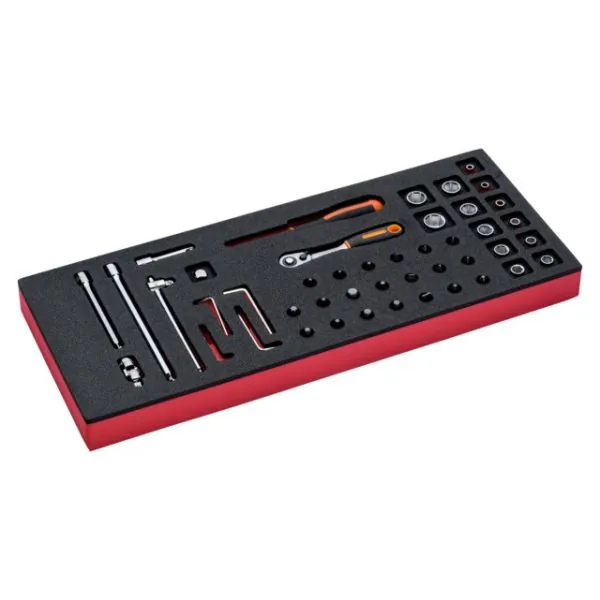 BAHCO Jeu de cliquets et douilles 1/4", module mousse 1/3