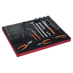 BAHCO Jeu de clés/pinces/douilles, module mousse 3/3 Fit&Go