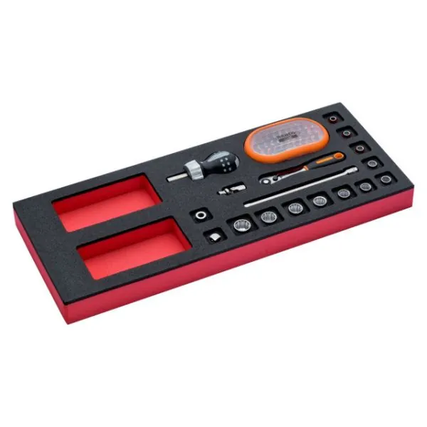 BAHCO Jeu de cliquets et douilles 1/4", module mousse 1/3