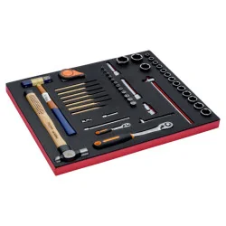 BAHCO Jeu de douilles et outils de frappe, module mousse