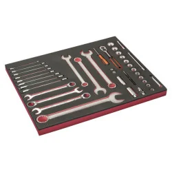 BAHCO Module mousse Fit&Go 3/3, douilles 1/4" & 1/2", clés