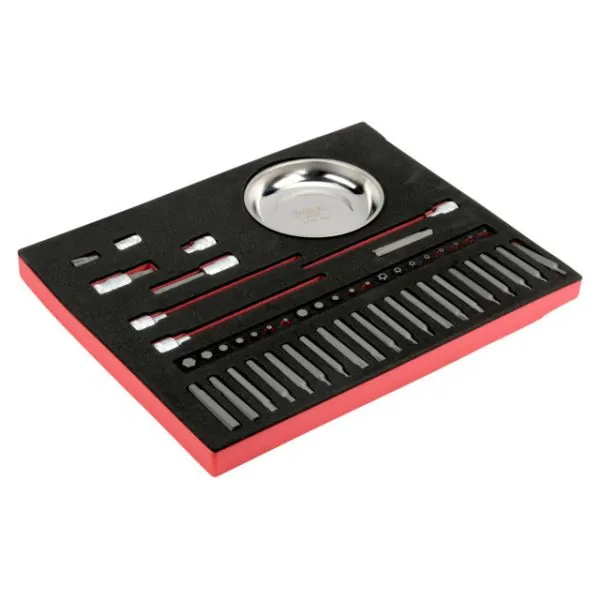 BAHCO Jeu d’embouts/coupelles magnétiques, module mousse