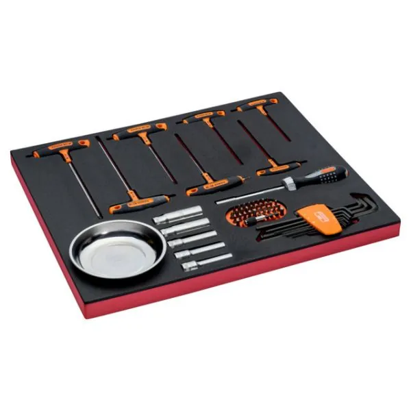 BAHCO Jeu de tournevis avec manche en T, 3/3 Fit&Go -