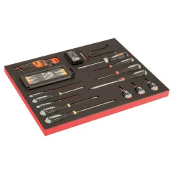 BAHCO Jeu de tournevis/embouts, module mousse 3/3 Fit&Go -