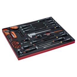 BAHCO Kit d'outils de mesure et tournevis, module mousse