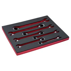 BAHCO Jeu de clés mixtes à cliquet, module mousse 3/3