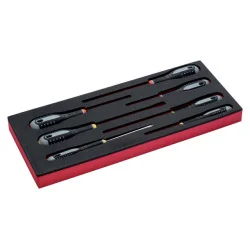 BAHCO Jeu de 4&nbsp;tournevis vis à fente/3&nbsp;Phillips, module