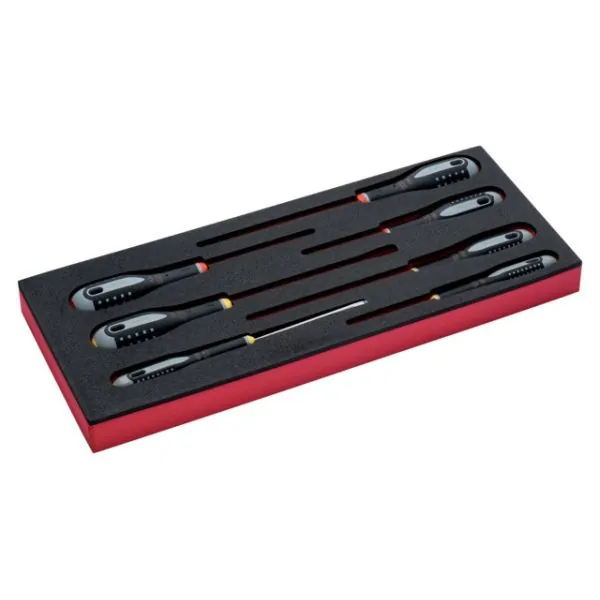 BAHCO Jeu de 4&nbsp;tournevis vis à fente/3&nbsp;Phillips, module