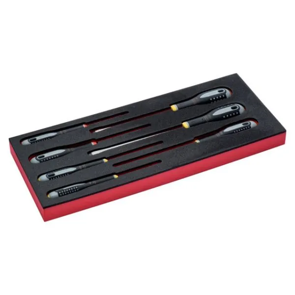 BAHCO Jeu de 5&nbsp;tournevis vis à fente/2&nbsp;Phillips, module