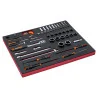 BAHCO Jeu de tournevis/douilles 1/4" et 1/2", module mousse