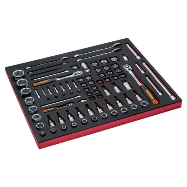 BAHCO Jeu de clés mixtes standard/douilles, module mousse