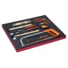 BAHCO Jeu d'outils de frappe et scies, module mousse 3/3