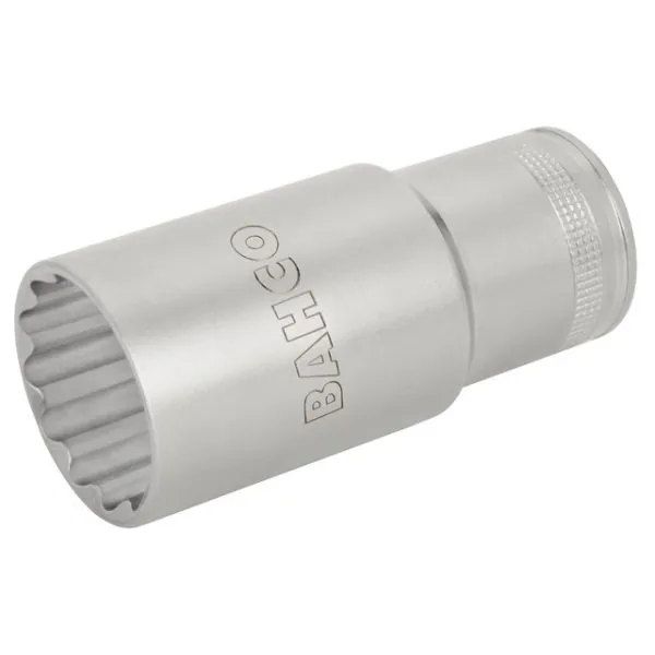 BAHCO Douille longue 1/2" avec profil 12&nbsp;pans de 12&nbsp;mm,