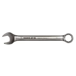 BAHCO Clé mixte contre-coudée 27&nbsp;mm en acier inoxydable,