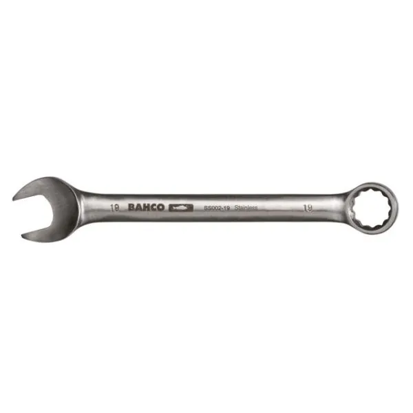 BAHCO Clé mixte contre-coudée 8&nbsp;mm en acier inoxydable,